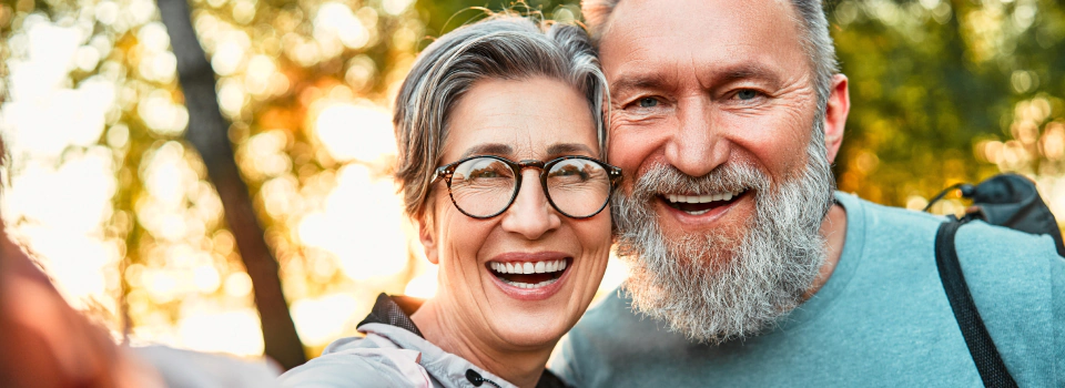 couple taking a selfie on a walk